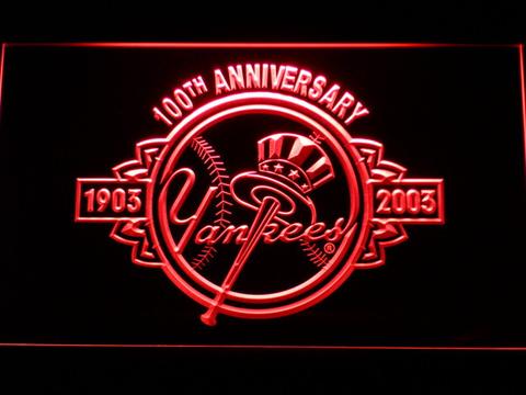 New York Yankees 100th Anniversary Logo LED Neon Sign